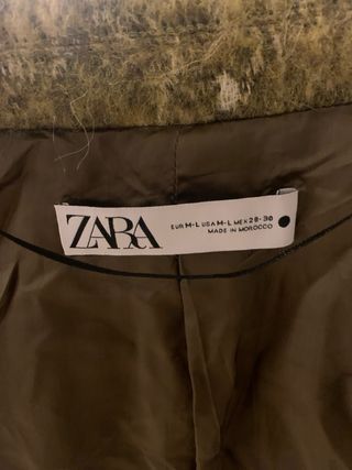 Abrigo Zara Invierno Verde Oliva