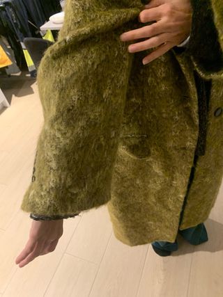 Abrigo Zara Invierno Verde Oliva