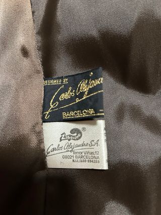 Abrigo de piel de zorro marrón