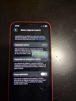 iPhone 12 – 128GB – Rojo(PRODUCT RED)–Batería 100%