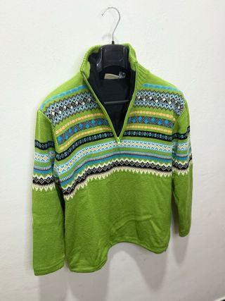 Felpa vintage con fantasia geometrica