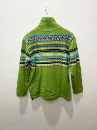 Felpa vintage con fantasia geometrica