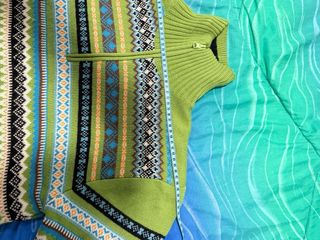 Felpa vintage con fantasia geometrica