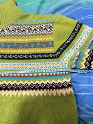 Felpa vintage con fantasia geometrica