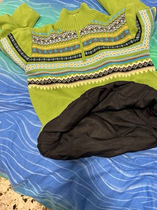 Felpa vintage con fantasia geometrica