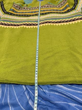 Felpa vintage con fantasia geometrica