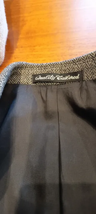 Giacca uomo grigia spigato con bottoni vintage