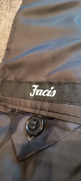 Giacca uomo grigia spigato con bottoni vintage