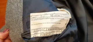 Giacca uomo grigia spigato con bottoni vintage