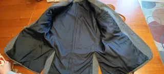 Giacca uomo grigia spigato con bottoni vintage