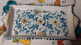 Set tazzine caffè e vassoio ceramica Caltagirone