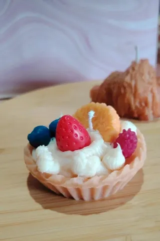 Candele a tema croissant e crostatina