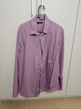 Camisa Zara Lila Hombre