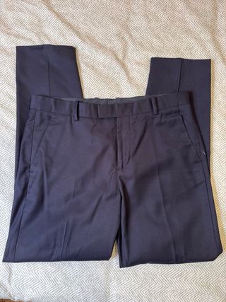 Traje H&M Azul Marino Slim Fit talla 48