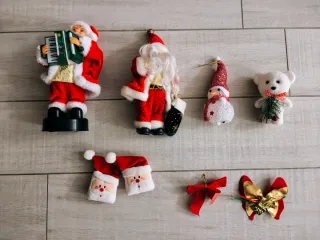 Set 2 Decorazioni Natalizie Babbo Natale
