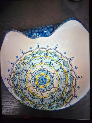 Piatto ceramica Vietri decorato e lavorato a mano