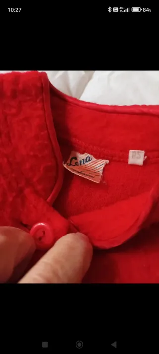 Vestaglia rossa bambina 8/9anni