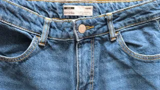 Pantalón vaquero cargo azul