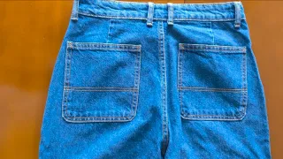 Pantalón vaquero cargo azul