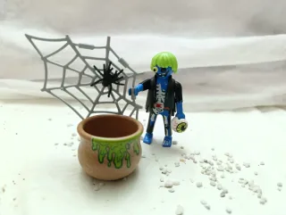 Figura Zombie Halloween Caldero Araña