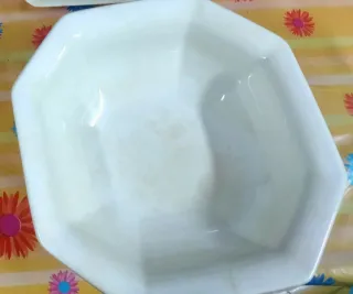 Lote 4 piezas Cartuja blanca ochava