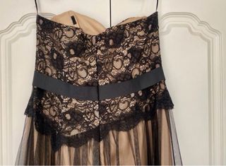 Vestido de fiesta largo encaje y tul