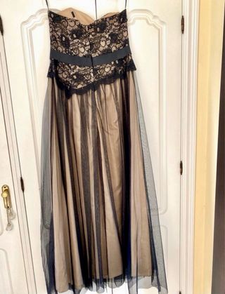 Vestido de fiesta largo encaje y tul