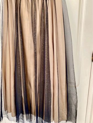 Vestido de fiesta largo encaje y tul