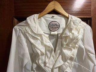 Blusa Almatrichi Volantes Blanca