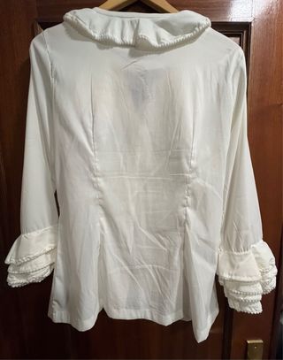 Blusa Almatrichi Volantes Blanca