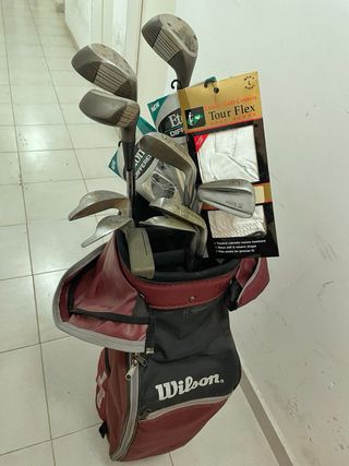 Bolsa de golf Wilson , palos para zurdos + carro
