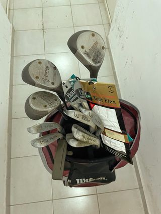 Bolsa de golf Wilson , palos para zurdos + carro