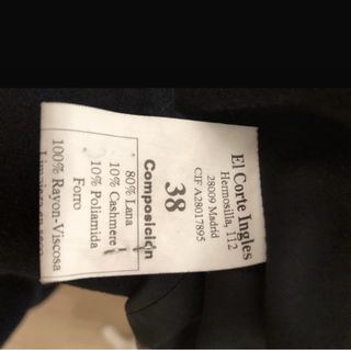 Abrigo largo paño negro