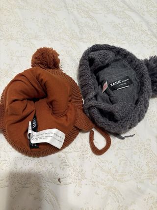 Gorros Zara (caldera  y Gris)