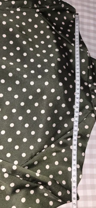 Blusa verde lunares coquette lazo talla única