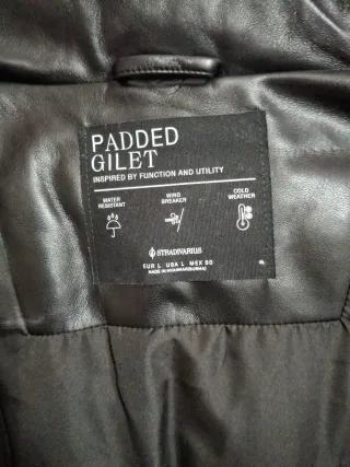 Chaleco efecto piel negro