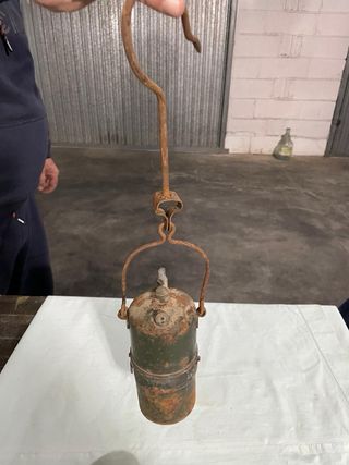 Lampada minatore antica