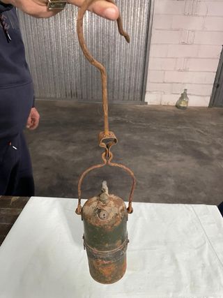 Lampada minatore antica