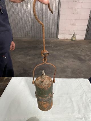 Lampada minatore antica