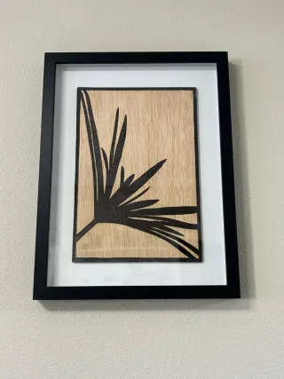 Cuadro pirograbado madera