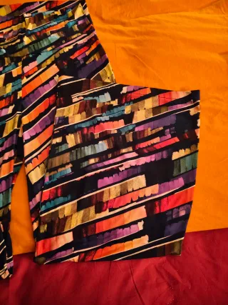 Pantaloni larghi donna fantasia multicolor