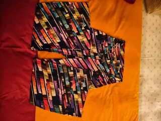 Pantaloni larghi donna fantasia multicolor