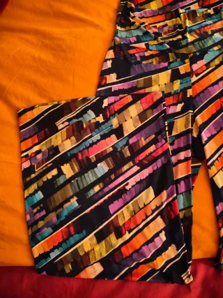 Pantaloni larghi donna fantasia multicolor