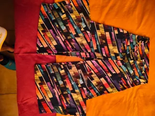 Pantaloni larghi donna fantasia multicolor