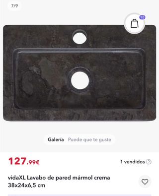 Lavabo de pared de mármol