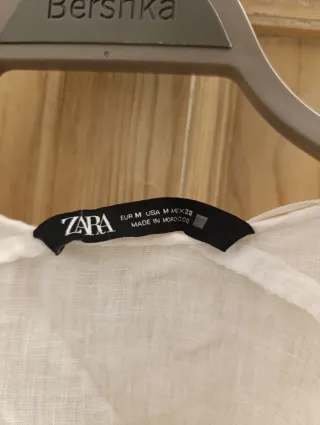 Blusa Zara Blanca Talla Única