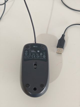Ratón Logitech M90 USB Negro/Gris