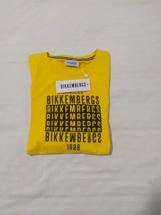 T-shirt Bikkembergs uomo gialla