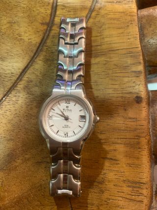 Reloj Mx onda Plata y Blanco