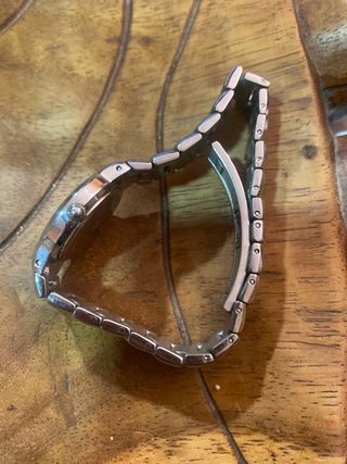 Reloj Mx onda Plata y Blanco